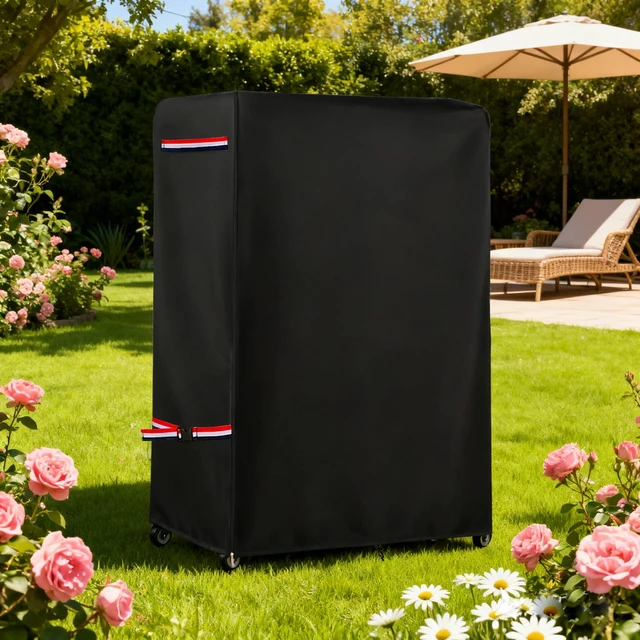 Alt view image 7 of 7 - 70-75 Inch Waterproof Outdoor TV Trolley Cover,Courtyard TV Cover With Zipper 600D Heavy Duty Weatherproof UV Protection Design,Outdoor TV Stand Covers for rolling/mobile stand68"Lx15"Wx55"H