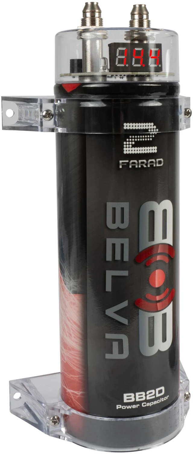 Alt view image 4 of 7 - BB2D 2.0 Farad Capacitor with Digital Red Display, Perfect for Systems up to 2000W