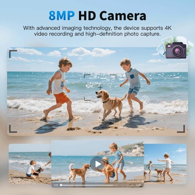 Alt view image 3 of 7 - 32GB AI Smart Glasses 4K HD Camera, 290mAh Battery, 8MP Anti-Shake Camera Glasses, Support Video Recording, Real-time Translation/GPT Lens Recognition, Photochromic Lens