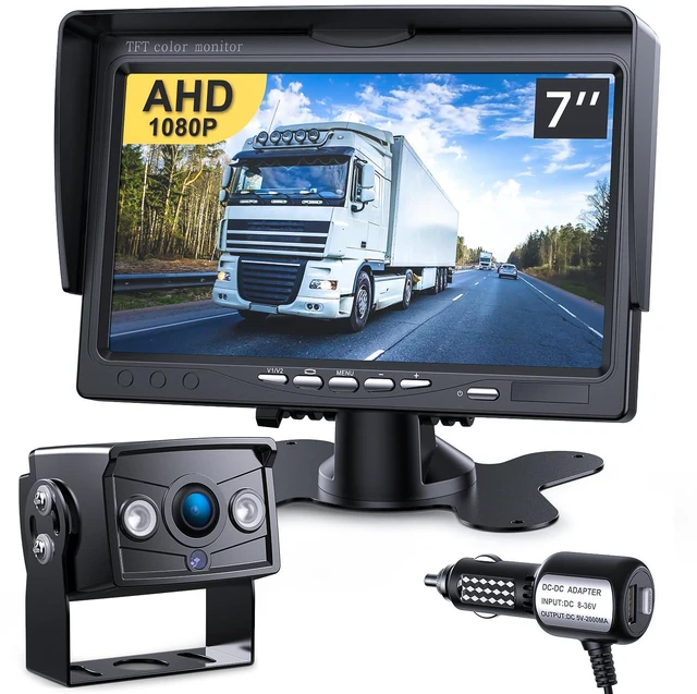 Main image of Wired RV Backup Camera, 7" 1080P IPS Monitor & Rear View Camera Back Up Camera for Truck RV Trailer Tractor Skid Steer, Reverse Camera for Semi Truck, IP69 Waterproof Night Vision TZ101