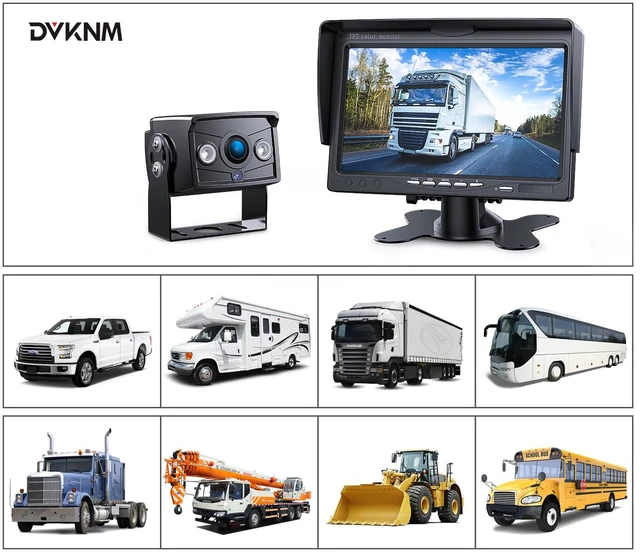 Alt view image 7 of 7 - Wired RV Backup Camera, 7" 1080P IPS Monitor & Rear View Camera Back Up Camera for Truck RV Trailer Tractor Skid Steer, Reverse Camera for Semi Truck, IP69 Waterproof Night Vision TZ101