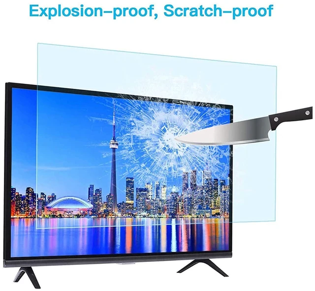 Alt view image 5 of 7 - XRRX 43-65 Inch TV Screen Protector, Frosted Matte Anti Glare Outdoor/Indoor Anti Blue LightDustproof Filter Film, Relieve Eye Strain and Sleep Better, for LCDLED4K OLED / 46in 1017x570mm