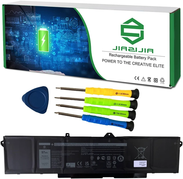 Main image of 9JRV0 CPX-53XP7 97Wh Laptop Battery Replacement for Dell Latitude 5521 5531 Precision 3561 3571 3581 3591 Series Notebook 53XP7 053XP7 05RGW 005RGW Black 11.4V 8071mAh