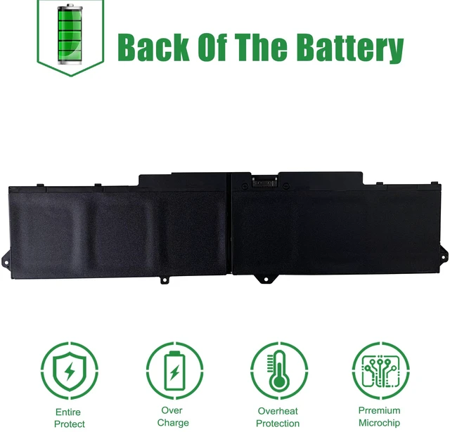 Alt view image 6 of 6 - 9JRV0 CPX-53XP7 97Wh Laptop Battery Replacement for Dell Latitude 5521 5531 Precision 3561 3571 3581 3591 Series Notebook 53XP7 053XP7 05RGW 005RGW Black 11.4V 8071mAh