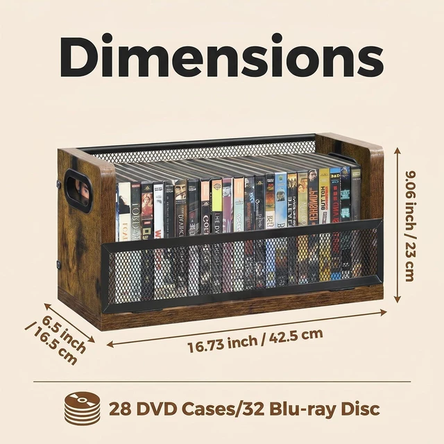Alt view image 3 of 7 - DVD Storage Rack - 3 Pack, Holds 84 DVD Cases or 96 Blu-ray Cases Desktop/Closet DVD/Blu-ray Rack, Space-saving, Holds Game Cases/Papers/Cards, Sturdy Metal, Compact