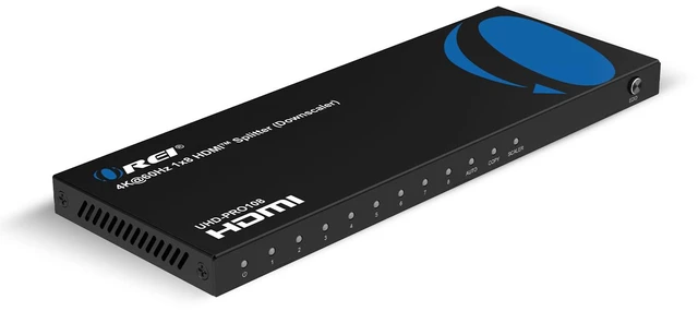 Main image of 4K 1 in 8 Out HDMI Splitter - 8-bit, HDMI 2.0, HDCP 2.2, 18 Gbps 4:4:4, 4K @ 60Hz HDMI Duplicator/Distributor. Supports Advanced EDID Management