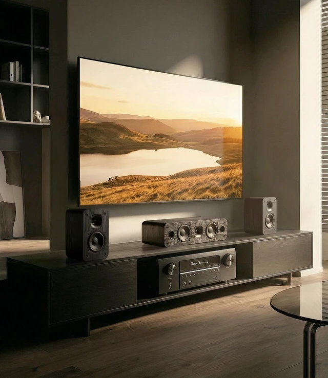 Alt view image 6 of 7 - 3.0 Home Theater System, Surround Sound Speakers with Horn Tweeter Crystal Clear Dialogue, 150W Peak Power, For Home Audio/RV, Amplifier Required, Cable Not Included, Passive