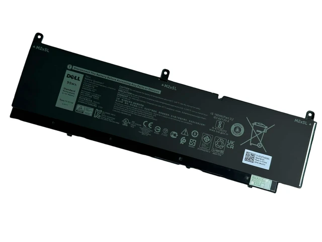 Alt view image 3 of 3 - DELL PKWVM 11.4V 95Wh 6-Cell Notebook Battery For Dell Precision 7550 7560 7750 7760 Series Laptop P44E P93F P44E001 P44E002 P93F001 P/N: PKWVM 0CR72X CR72X 068N03 0447VR3V 447VR CPA-447VR 017C86