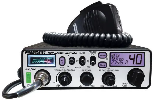 Alt view image 6 of 6 - Walker III FCC AM/FM CB Radio
