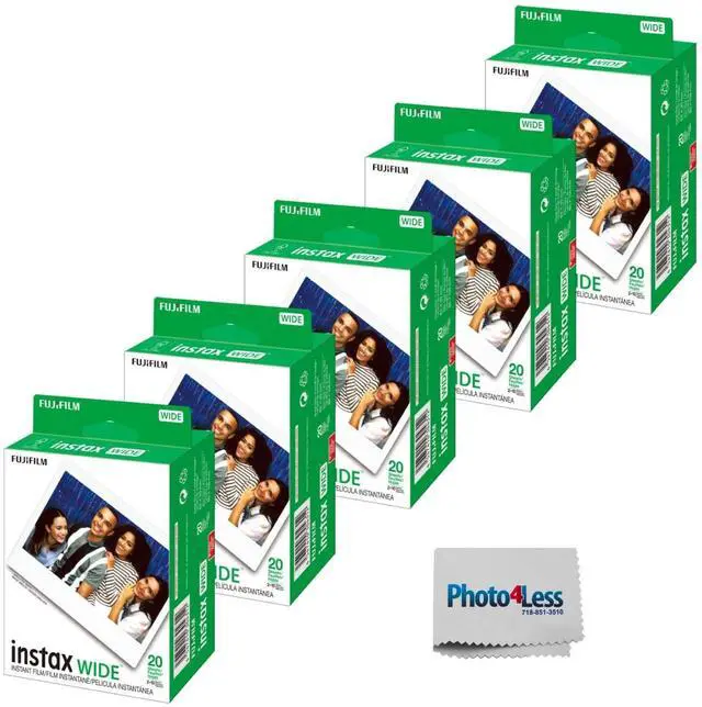 Main image of Instax Wide Instant Film Twin Pack (100 Sheets), Value Pack