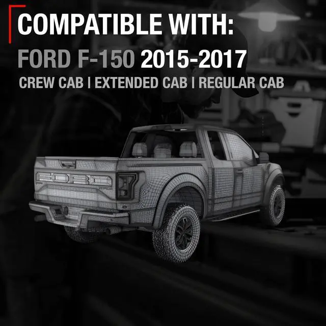 Alt view image 5 of 6 - Rear View Backup Camera - Compatible with 2015-2017 Ford F-150, 2018-2019 Ford Lobo - Reverse Park Assist Camera Replacement - OEM FL3Z19G490D, 590-080
