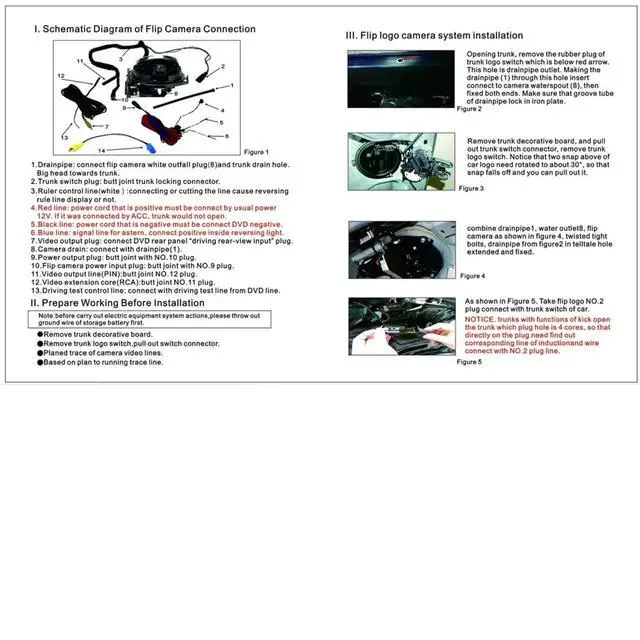 Alt view image 6 of 6 - Car Flipping Rearview Camera Compatible with Passat B8 B6 B7 Golf MK7 MK5 MK6 Reverse Parking HD Camera
