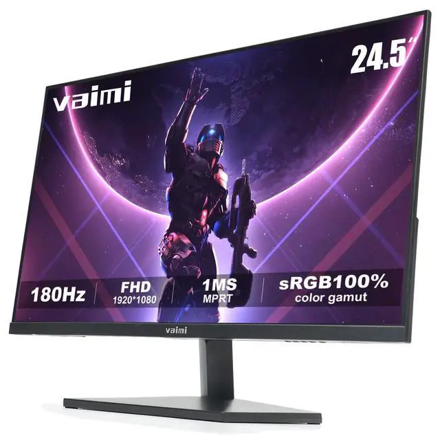 Main image of 24.5 Inch 180Hz Gaming Monitor, FHD 1080P, Computer Screen, FreeSync, 1 x HDMI 2.1, 1 x Display Port 1.4, 1 x USB, IPS, Tilt Adjustable, PC Xbox PS5 Compatible, VESA 75, HDMI Cable Included
