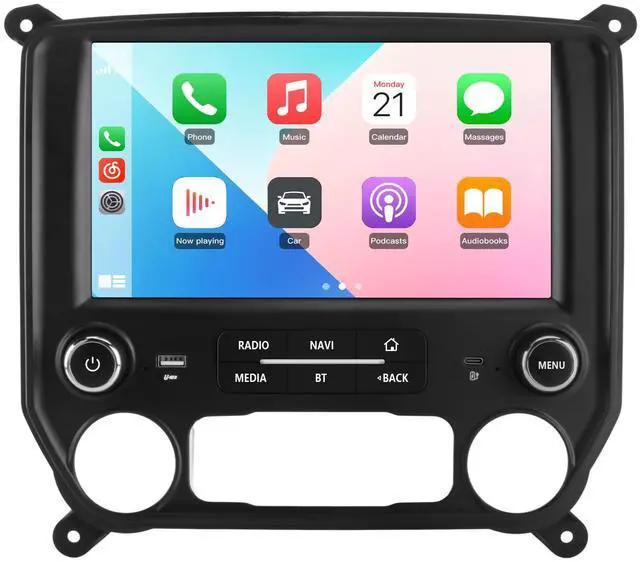 Main image of 4+64G Car Radio Stereo for Chevy Silverado GMC Sierra 2014-2018 Android 13 Wireless CarPlay Android Auto Bluetooth GPS Navigation