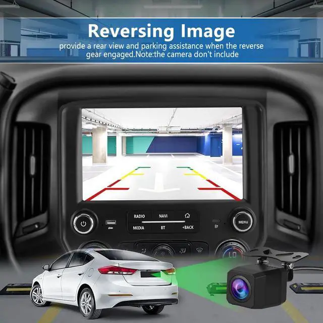 Alt view image 6 of 6 - 4+64G Car Radio Stereo for Chevy Silverado GMC Sierra 2014-2018 Android 13 Wireless CarPlay Android Auto Bluetooth GPS Navigation
