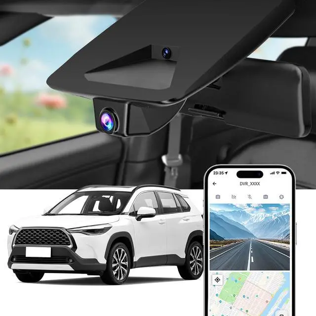 Main image of Front 4K Dash Cam for Toyota Corolla Cross 2023 2024 2025 2026 & Hybrid (NOT Corolla),OEM-Look,4K Video,Built-in WiFi & APP,Loop Recording,G-Sensor,Plug & Play,64GB Card