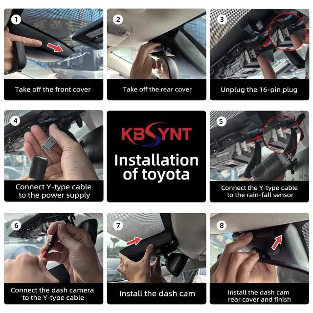 Alt view image 3 of 6 - Front 4K Dash Cam for Toyota Corolla Cross 2023 2024 2025 2026 & Hybrid (NOT Corolla),OEM-Look,4K Video,Built-in WiFi & APP,Loop Recording,G-Sensor,Plug & Play,64GB Card