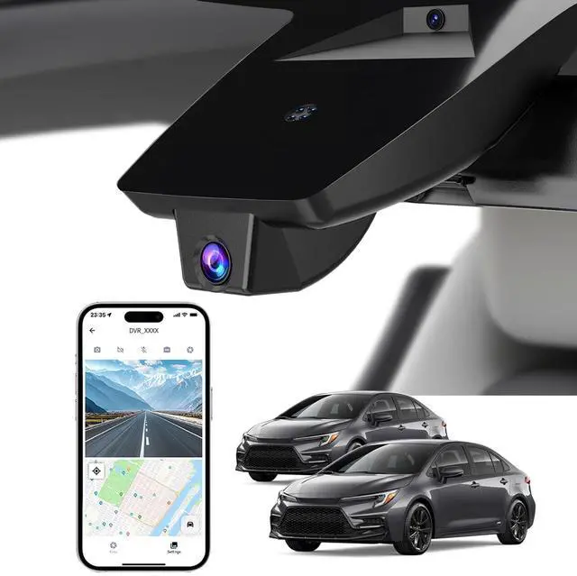 Main image of Front 4K Dash Cam for Toyota Corolla 2023 2024 2025 2026 Hybrid Sedan Hatchback(Not Corolla Cross), OEM-Look,UHD Video,WiFi & APP,Loop Recording,64GB Card
