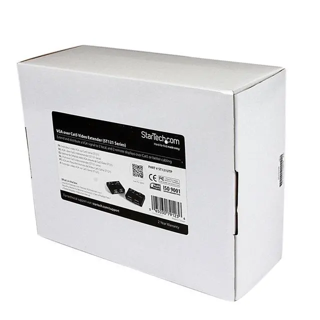 Alt view image 4 of 6 - VGA Video Extender over Cat5 (ST121 Series) - Up to 500ft (150m) - VGA over Cat 5 Extender - 2 Local and 2 Remote, TAA (ST121UTP)