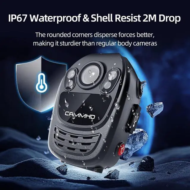 Alt view image 5 of 6 - YX1-256G 2K/1440P Body Camera Support Video Audio Image, 3500mAh Battery Work 12hrs, Night Vision and 2.0IN Screen Easy to Playback, Data-encrypted Body Cam for Police and Personal