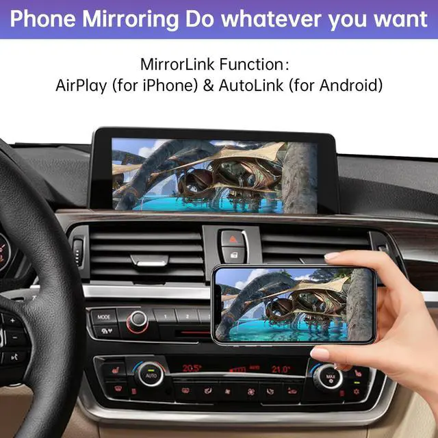 Alt view image 4 of 6 - Wireless CarPlay Interface Decoder for BMW 1/2/3/4 Series NBT | For F20/F21/F22/F23/F30/F31/F32/F33 (2011-2015) with NBT System, Support Wireless Carplay, Android Auto, MirrorLink