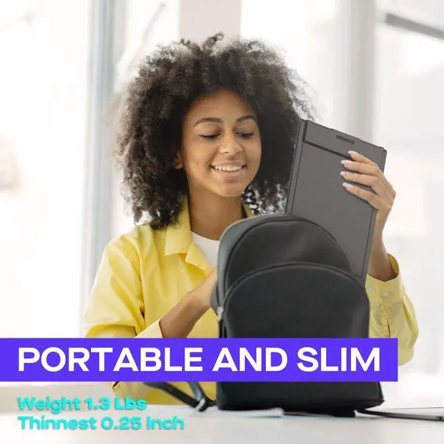 Alt view image 3 of 6 - New Mobile Pixels 13.3" Portable Laptop Monitor, USB Type-C/USBA/HDMI Plug and Play Laptops Screen Extender, Ultra-Thin FHD 1080P Monitor, Compatible with Windows/Mac/Android/Switch