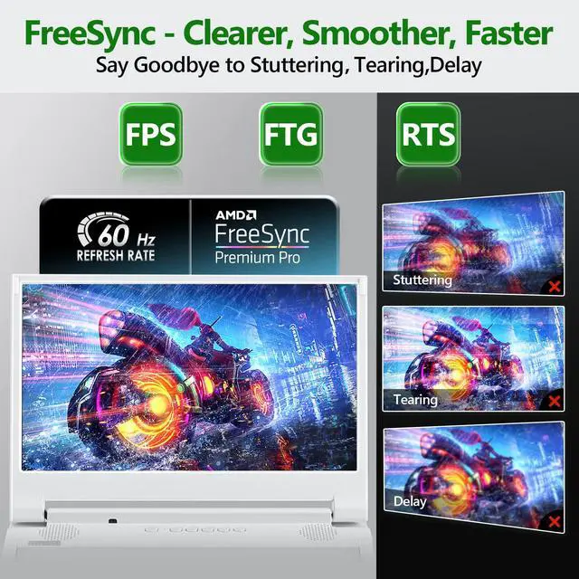 Alt view image 3 of 6 - 12.5" Portable Gaming Monitor for Xbox Series S (not Included), 1080P Full HD Display with IPS Screen Dual HDMI 2, Support HDR Freesync 3 Game Modes, for Travel Outdoor Indoor Use