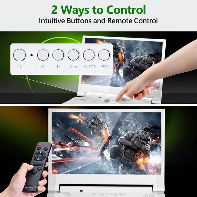 Alt view image 5 of 6 - 12.5" Portable Gaming Monitor for Xbox Series S (not Included), 1080P Full HD Display with IPS Screen Dual HDMI 2, Support HDR Freesync 3 Game Modes, for Travel Outdoor Indoor Use