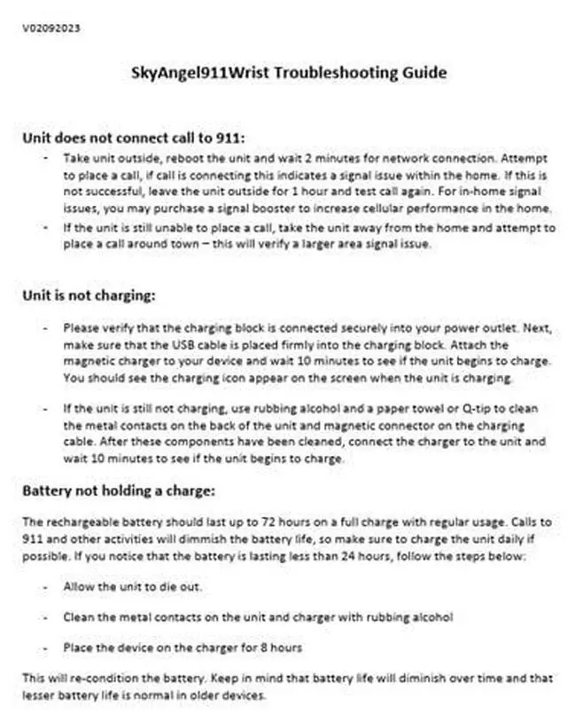Alt view image 5 of 6 - SkyAngel911Wrist Smart Medical Alert Watch No Contract, One-Time Cost, Fall Detection + 911 Call from Wrist, Waterproof Health & Safety Watch, 2-Way Voice, Emergency Assist for Seniors & Adults