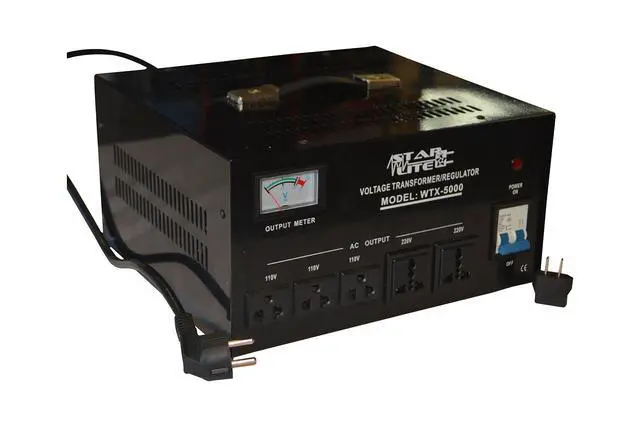 Alt view image 3 of 6 - 5000 Watt Step Up/Down Voltage Converter Transformer WTX-5000, Fuse Protection and Automatic Voltage Regulator - Two Way Transformer - 110 to 220 V or 220 to 110 V