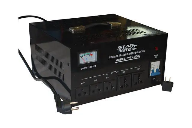 Alt view image 4 of 6 - 5000 Watt Step Up/Down Voltage Converter Transformer WTX-5000, Fuse Protection and Automatic Voltage Regulator - Two Way Transformer - 110 to 220 V or 220 to 110 V