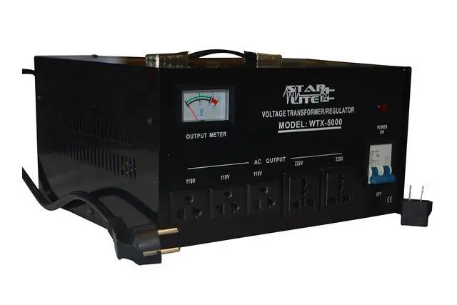 Alt view image 5 of 6 - 5000 Watt Step Up/Down Voltage Converter Transformer WTX-5000, Fuse Protection and Automatic Voltage Regulator - Two Way Transformer - 110 to 220 V or 220 to 110 V
