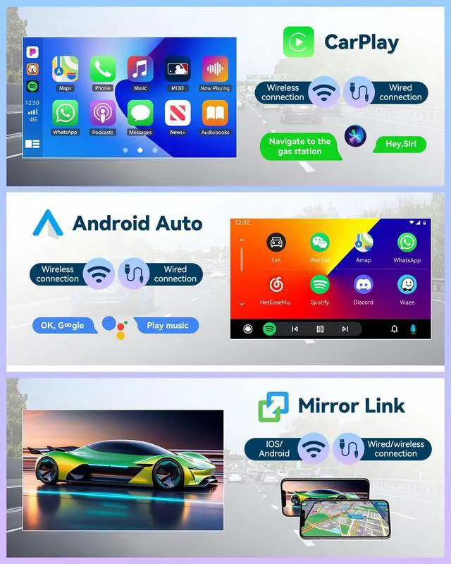 Alt view image 3 of 6 - 2+64G Android 15 Car Stereo for Honda CRV 2012-2016 Upgrade Radio Wireless CarPlay Android Auto 9'' 2.5D Touchscreen GPS Navigation Bluetooth Mirror Link FM/RDS EQ SWC AHD Backup Camera Mic