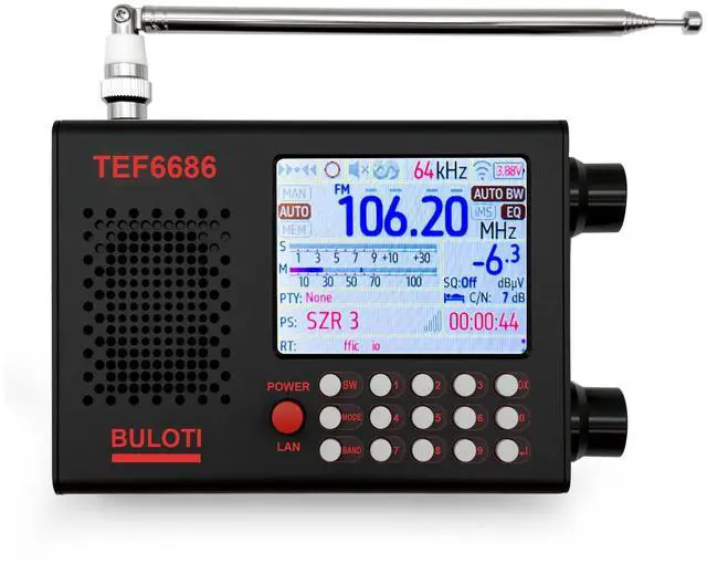 Main image of TEF6686 Portable Shortwave Radio,AM FM SW LW Ultra High Sensitivity Full Band Radios,with 2.8-inch LCD Display and DSP Receiver,Suitable for Indoor, Outdoor, Travel, Camping,Climbing