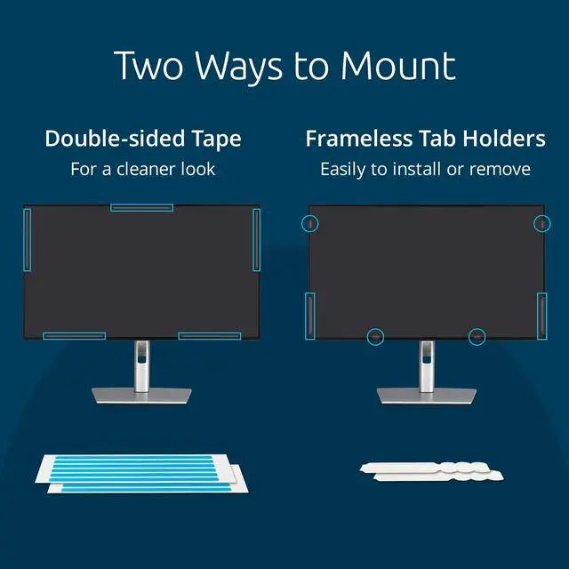 Alt view image 6 of 6 - High Clarity Privacy Screen for 24 inch 16:9 Widescreen Monitor, Easy Installation Computer Privacy Filter for Desktop, 2H hardness Protection, Compatible with LG Samsung Dell, HC240A169A