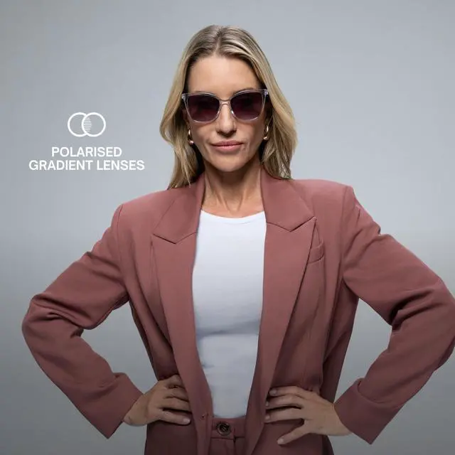 Alt view image 3 of 6 - Lyte (2025 Version) Smart Glasses for Women Bluetooth Smart Eyewear Polarized Lenses, Open Ear Speakers & Microphone Moonrise (Standard)