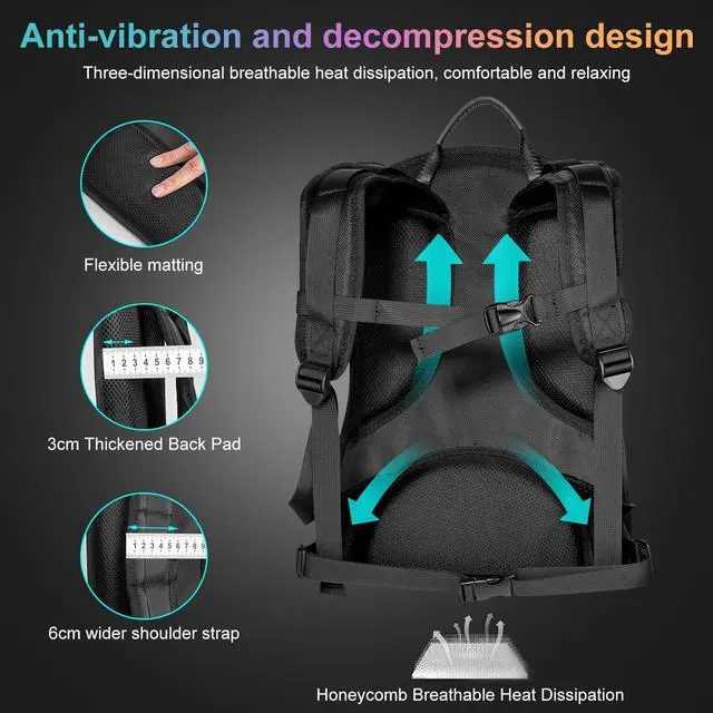 Alt view image 5 of 6 - BB-03 V-Mount Battery Backpack Vest, Man-Portable Camera Rig with Wireless Video Transmission, Adjustable Straps, Anti-Vibration Decompression Design