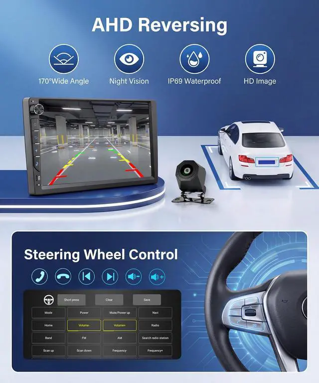Alt view image 5 of 6 - Android Car Radio for Toyota Corolla 2009-2013 with Wireless CarPlay Android Auto, 4G+64G 9 Touchscreen Car Stereo Mirror Link GPS Navigation WiFi Bluetooth FM RDS EQ SWC Backup Camera