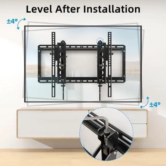 Alt view image 6 of 6 - Advanced Full Motion TV Mount for 32-90 Inch TVs, Tilt TV Wall Mount with Extension, Swivel, Slide and Level, Wall Mount tv Bracket - Max VESA 600x400mm, up to 132lbs, 16/18/24 Inch Studs
