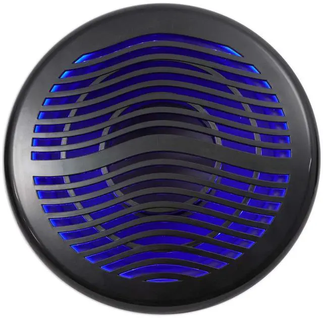 Main image of MS12LB 12" 2800 Watt Black Marine/Boat 12" Free Air Subwoofer w/LED's | 2800W Peak / 700W RMS, Dual 4 Ohm, 100 Oz Magnet, Waterproof, No Enclosure Required
