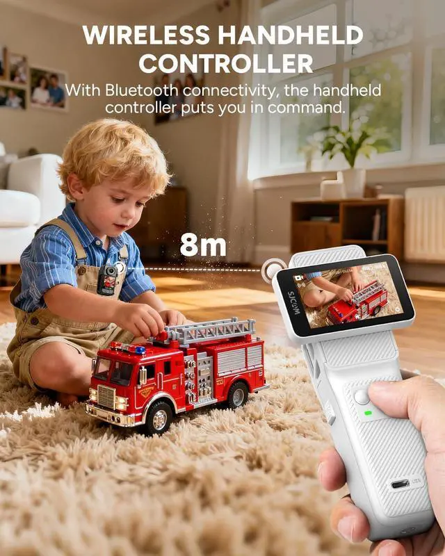 Alt view image 5 of 6 - C400 4K YouTube Creator Vlogging Camera,7H Battery Handle,3-in-1 Handheld Wearable Travel Camera with 2.29" Touchscreen, 6-Axis Stabilization,30M Waterproof Camara para grabar contenido,White