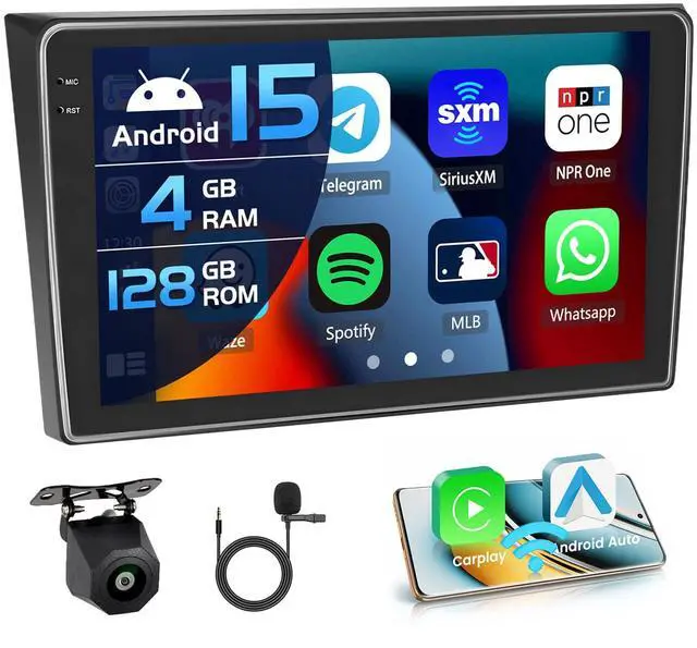 Main image of 4G 128G for Mazda CX9 2007-2015 Radio CarPlay 10.1" Incell Touchscreen Car Stereo Android 15 Android Auto Bluetooth 5.0 GPS WiFi 15UI Backup Camera