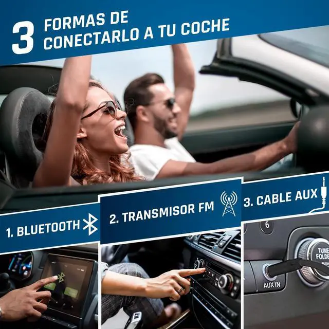 Alt view image 3 of 6 - Discover - Portable CD Player with Long-Lasting Battery - with Headphones - Radio FM - Compatible MP3 CD Player Portable - SD Card, FM Transmitter, Bluetooth - Ideal for Cars