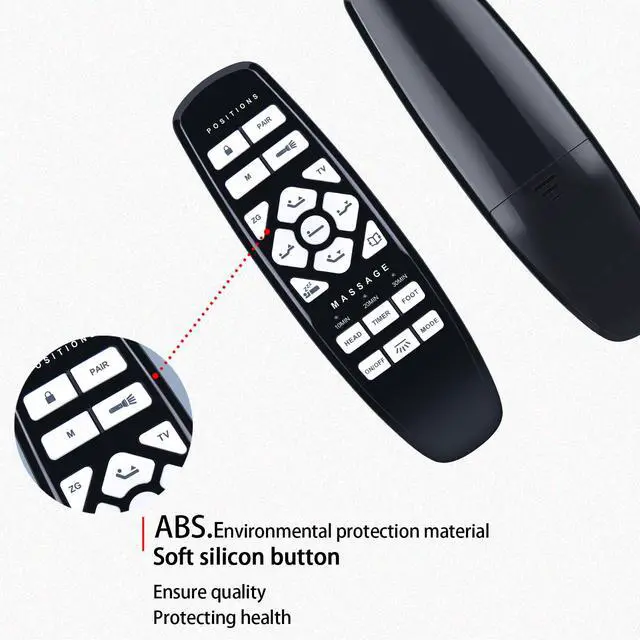 Alt view image 5 of 6 - Replacement RF.27.19.02 for GhostBed Adjustabled Bed Remote Control, Compatible with Okin Adjustabled Bed, for Fromann, for King Luxury Black, for ASONLY