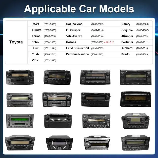 Alt view image 3 of 6 - Android Car Stereo for Toyota 4Runner 2003-2009 Tundra 2003-2006 Sequoia 2003-2007 Radio with CarPlay &Android Auto, 7inch Screen for 4Runner with GPS Backup Camera FM Bluetooth
