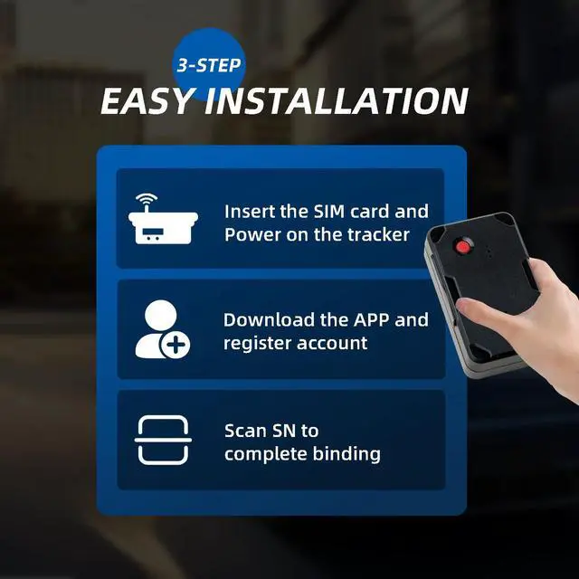 Alt view image 3 of 6 - GPS Tracker for Vehicles, Hidden Magnetic Tracker with 4G SIM Included | 120-day battery, real-time updates, trip history, geofence, driving alerts, Subscription Required, 30-Day Data Included