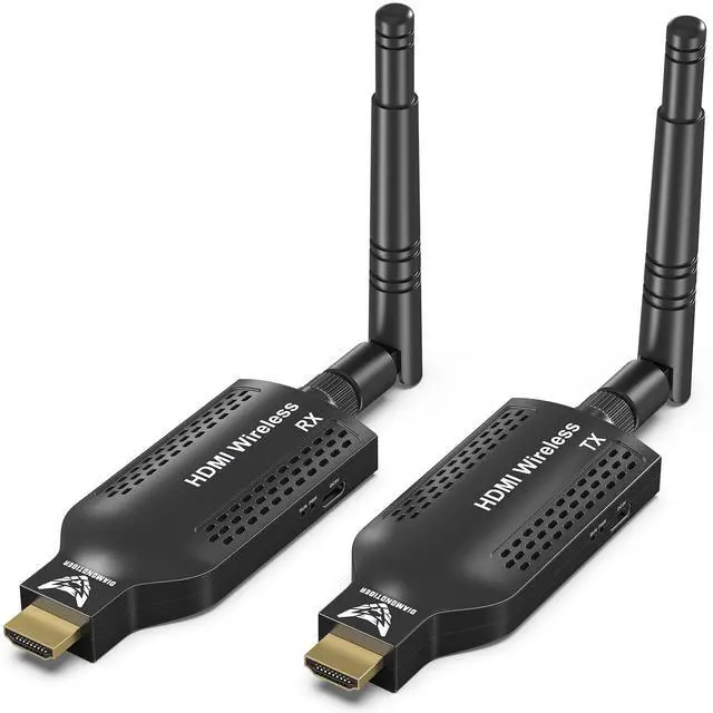 Main image of Wireless HDMI Transmitter and Receiver, 4K Decode 1080P Ultra HD Wireless HDMI Extender Kit, 2.4G/5.8G Dual Band 500ft Long Range, Plug & Play for Laptop, PC, TV Box, Projector, PS5