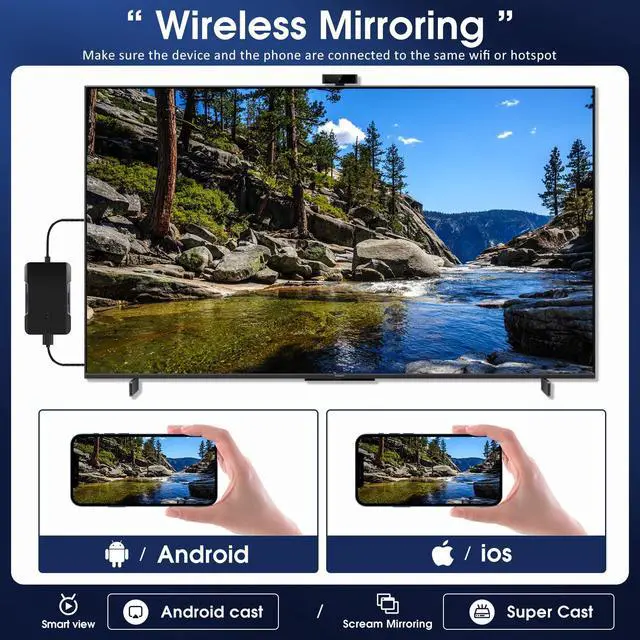 Alt view image 5 of 6 - Magic CarPlay Box 3.0 Max, CarPlay AI Box Support YouTube/Netflix/Hulu etc., Qualcomm Multi-Core Android System Multimedia Video Box with Wireless CarPlay/Android Auto Adapter