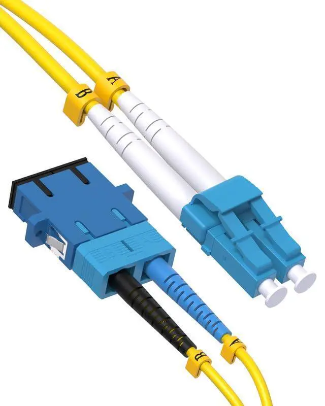 Alt view image 2 of 6 - 10 Pack SC Female to LC Male Fiber Adapter Cable, Singlemode 10GB Duplex OS2/OS1 9/125µm Hybrid Coupler Converter Dongle for Network 1 FT