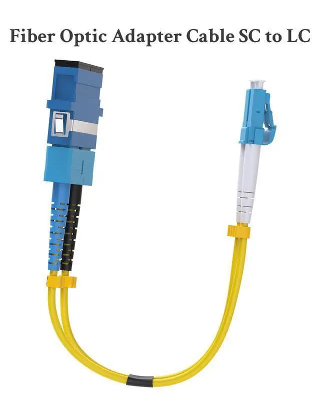 Alt view image 6 of 6 - 10 Pack SC Female to LC Male Fiber Adapter Cable, Singlemode 10GB Duplex OS2/OS1 9/125µm Hybrid Coupler Converter Dongle for Network 1 FT